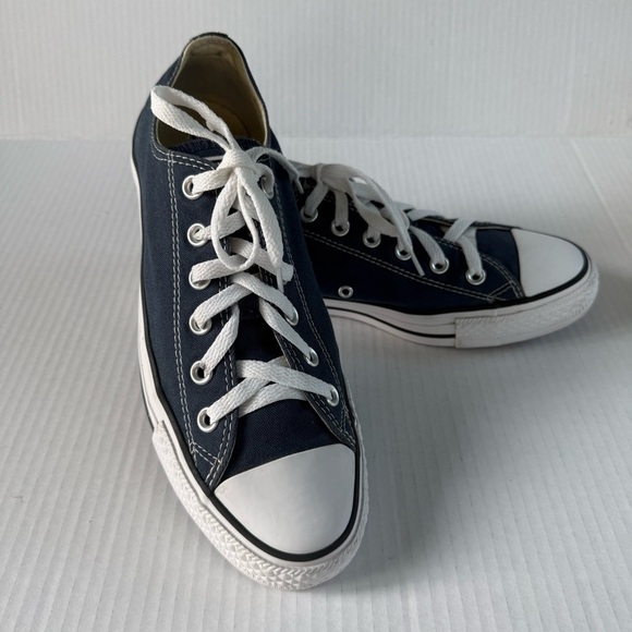 Converse Other - Converse Navy Canvas Sneakers with White Accents Size M8 W10